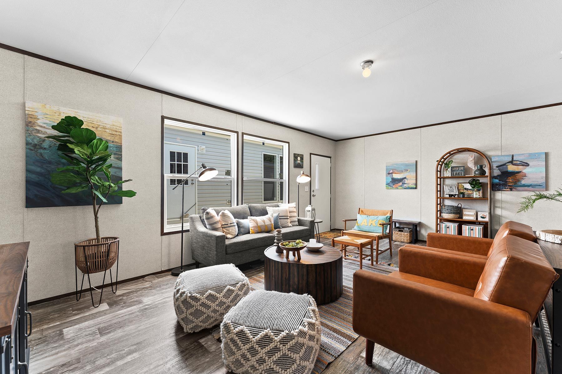 From above of ruler with pencil and glasses placed on paper sheet of house plan for construction